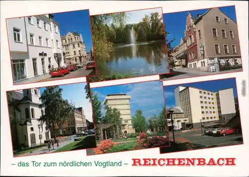 Reichenbach (Vogtland) Bahnhofstraße, Stadtpark,Wasserturm, Krankenhaus 1995