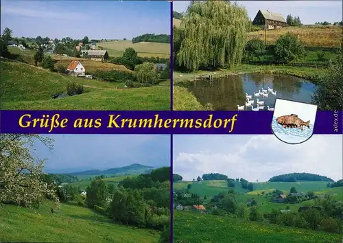 Krumhermsdorf-Neustadt (Sachsen) Panorama, Teich, Landschaft 2000