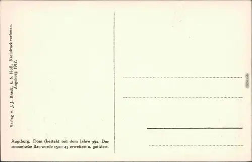 Ansichtskarte Augsburg Augsburger Dom 1935