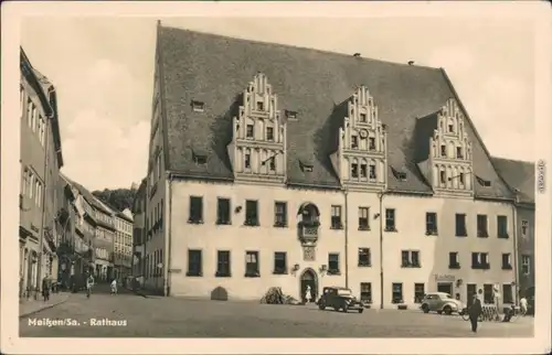 Ansichtskarte Meißen Rathaus 1955