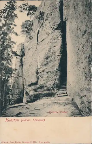 Ansichtskarte Kirnitzschtal Kuhstall, Himmelsleiter - Sächsische Schweiz 1920