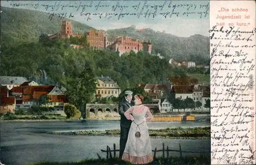 Ansichtskarte Heidelberg Heidelberger Schloss 1903