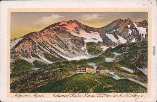 Oberstdorf (Allgäu) Edmund Probst Haus (2229 m mit Nebelhorn) 1920