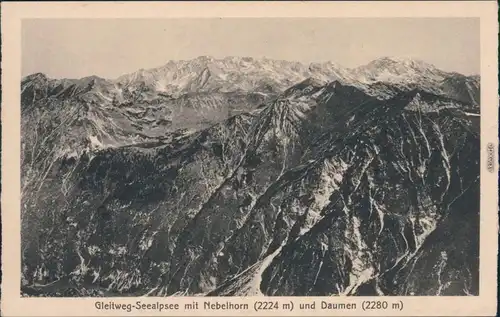 Oberstdorf (Allgäu) Gleitweg-Seealpsee mit Nebelhorn (2224 m)  ) 1920