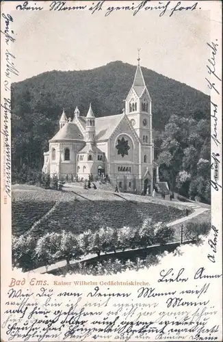Ansichtskarte Bad Ems Gedächtniskirche 1902