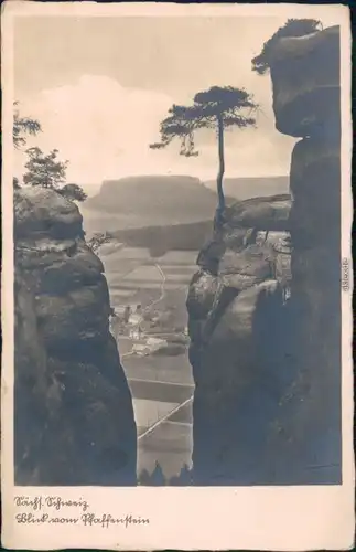 Pfaffendorf-Königstein (Sächsische Schweiz) Blick vom Nadelöhr Lilienstein 1910