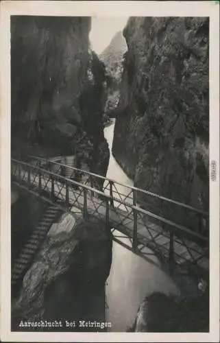 Ansichtskarte Meiringen Brücke in der Aareschlucht 1936 Schweiz