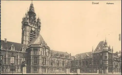 CPA Douai Dowaai Rathaus 1914