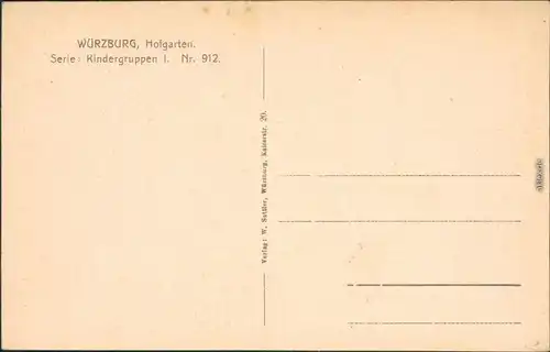 Ansichtskarte Würzburg Kgl. Hofgarten - Statue Kindergruppe 1928