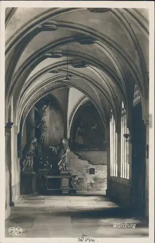 Ansichtskarte Würzburg St. Kiliansdom zu Würzburg - Kreuzgang 1932