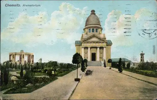 Ansichtskarte Chemnitz Karl-Marx-Stadt Krematorium 1912