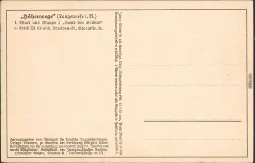 Ansichtskarte  Erich W. Eiland - Höhenwege 1930