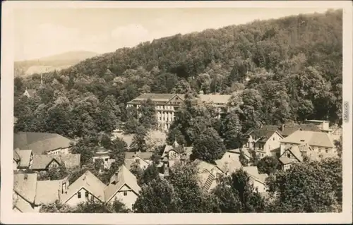 Ansichtskarte Bad Liebenstein Blick auf den Ort 1952