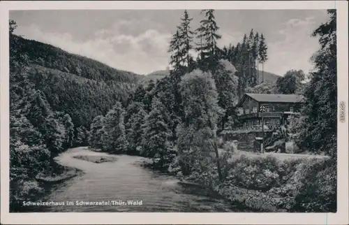 Ansichtskarte Schwarzburg Schweizerhaus-Schwarzatal 1954