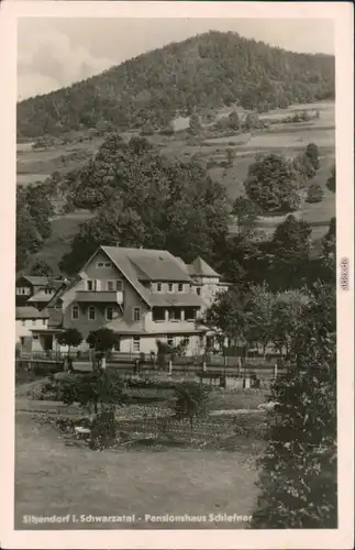 Ansichtskarte Sitzendorf Pensionshaus Schiefner 1957