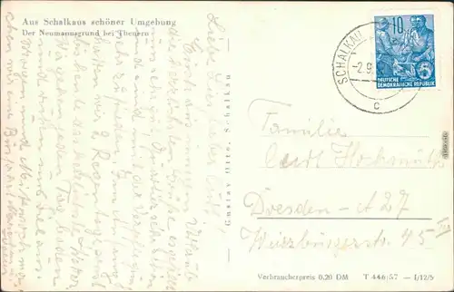 Ansichtskarte Schalkau Neumannsgrund 1957