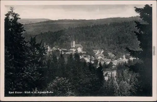 Ansichtskarte Bad Elster Blick auf die Stadt 1955