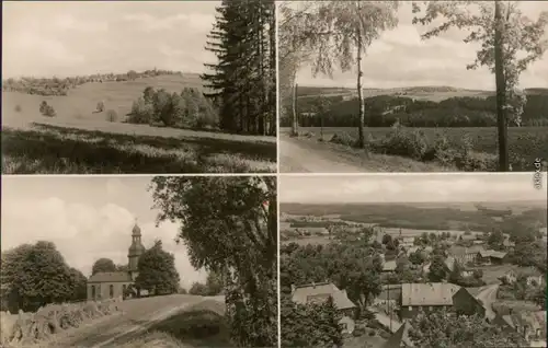Ansichtskarte Landwüst-Markneukirchen Panorama, Kirche, Landschaft 1967