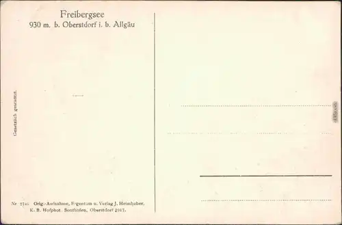 Ansichtskarte Obersdorf Freibergsee 1929