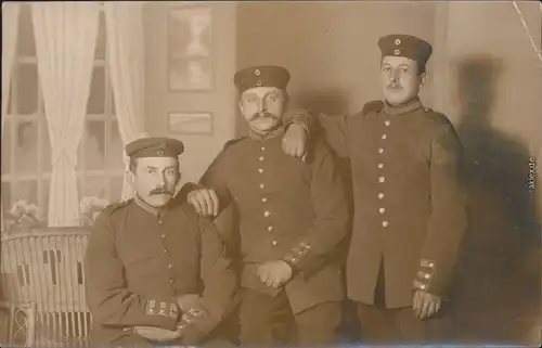 Foto  Soldaten-Porträts 1. Weltkrieg 1916 Privatfoto