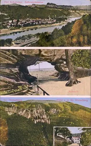 Bad Schandau Schrammsteine - Kuhstall, Himmelsleiter - Sächsische Schweiz 1910