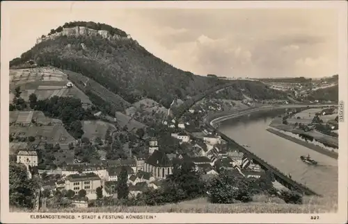 Ansichtskarte Königstein (Sächsische Schweiz) Festung Königstein 1930