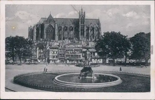 CPA Metz Opernplatz und Dom 1943