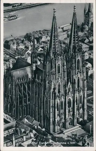 Ansichtskarte Köln Kölner Dom - Luftbild 1955