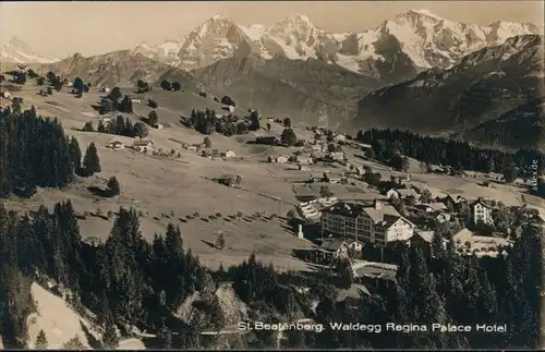 Ansichtskarte Beatenberg Panorama-Ansicht - Waldegg Regina Palace Hotel 1929