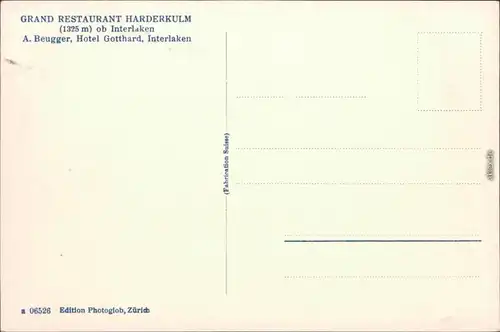 Ansichtskarte Interlaken Panorama-Ansicht - Karte mit Bergmassiv 1932