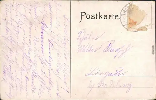 Kinder und Osterhasen  Glückwunsch/Grußkarten: Ostern / Oster-Karten 1920