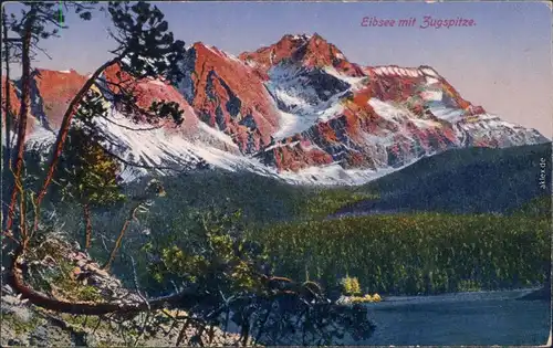 Ansichtskarte Grainau Eibsee mit Zugspitze - Wettersteingebirge 1910