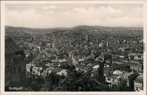 Ansichtskarte Stuttgart Blick auf den Ort 1933