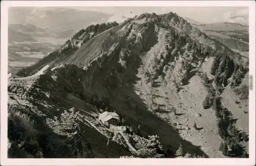 Oberstaufen Staufner Haus am Hochgrat mit Seelekopf und den Nagelfluhkette 1953