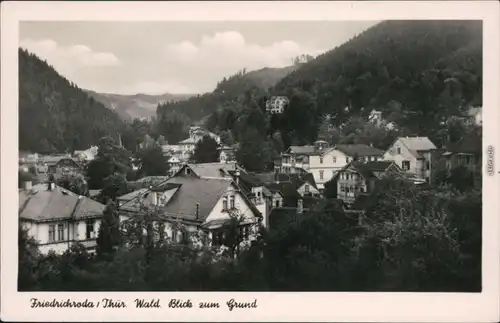 Ansichtskarte Friedrichroda Blick zum Grund 1954