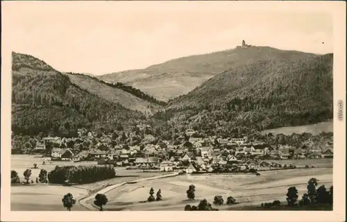 Ansichtskarte Tabarz/Thüringer Wald Blick auf den Ort 1955