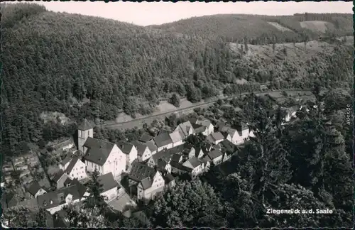 Ansichtskarte Ziegenrück/Saale Blick auf den Ort 1962