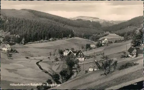 Ansichtskarte Rehefeld-Altenberg (Erzgebirge) Blick auf den Ort 1961