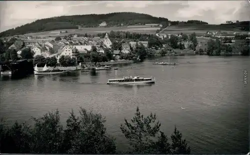 Saalburg-Ebersdorf (Saale) am Stausee der Bleilochtalsperre, Dampfer 1959