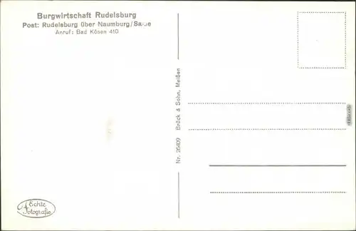 Ansichtskarte Saaleck-Bad Kösen Rudelsburg 1932