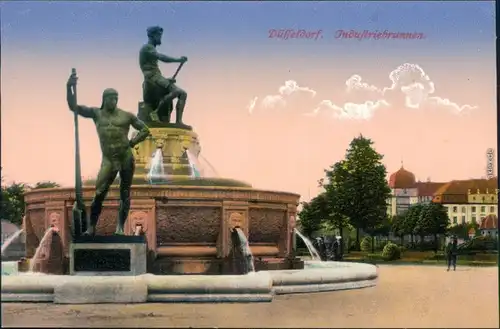 Ansichtskarte Düsseldorf Industriebrunnen 1905