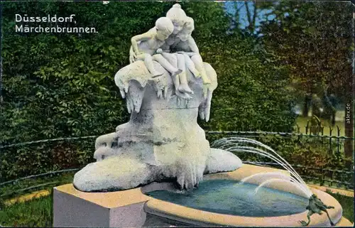 Ansichtskarte Düsseldorf Märchenbrunnen 1910