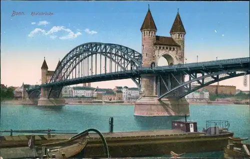 Ansichtskarte Bonn Rheinbrücke 1910