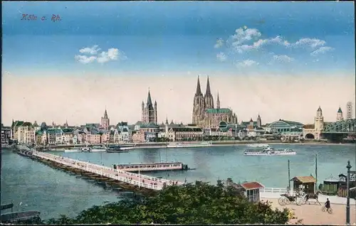 Ansichtskarte Köln Blick auf die Stadt 1910