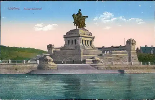 Ansichtskarte Koblenz Kaiserdenkmal 1915