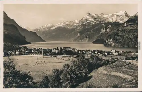 Ansichtskarte Brunnen SZ-Ingenbohl Blick auf den Ort 1932