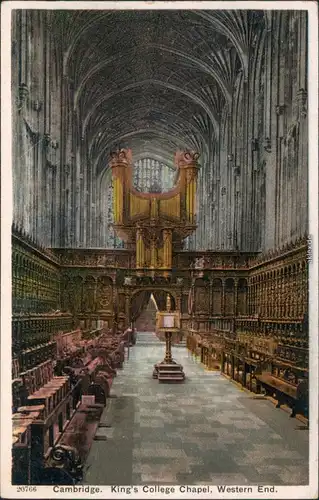Ansichtskarte Cambridge Kings College Chapel 1924