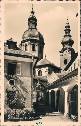 Ansichtskarte Salzburg Stiftskirche St. Peter 1933