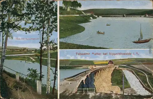 Ansichtskarte Dippoldiswalde Talsperre Malter 3 Bild 
1914