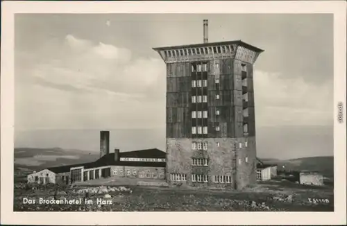 Ansichtskarte Ilsenburg (Harz) Wetterwarte (Brocken) - Hotel 1955
